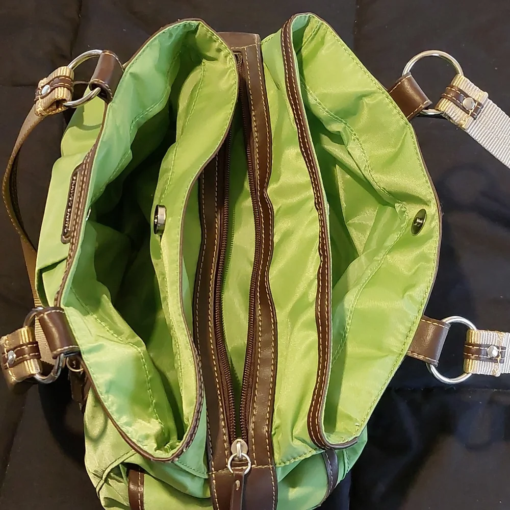 Franco Sarto green nylon shoulder bag - Picture 6 of 8